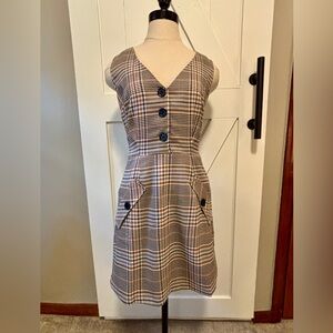ModCloth Sleeveless Plaid Mini-dress - Size 4 - NWT